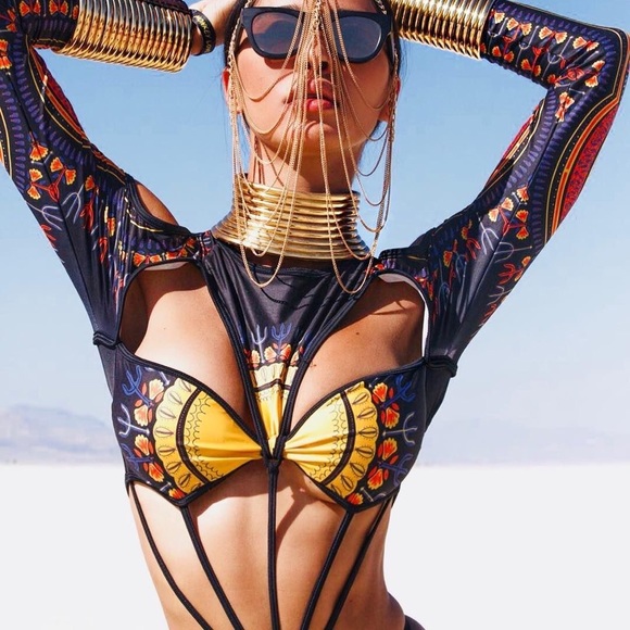 🌸 GODDESS CHOKER NECKLACE STACKER LAYER STYLE GOLD BOHEMIAN BOHO QUEEN COSPLAY - Picture 3 of 9